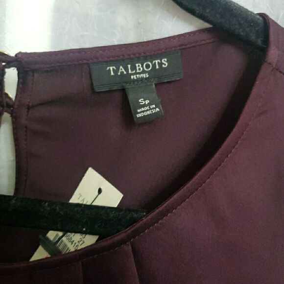 NWT Talbots Silky Tank Top Effortless Classic Timeless Simple Sheer Women's PS - Picture 3 of 10